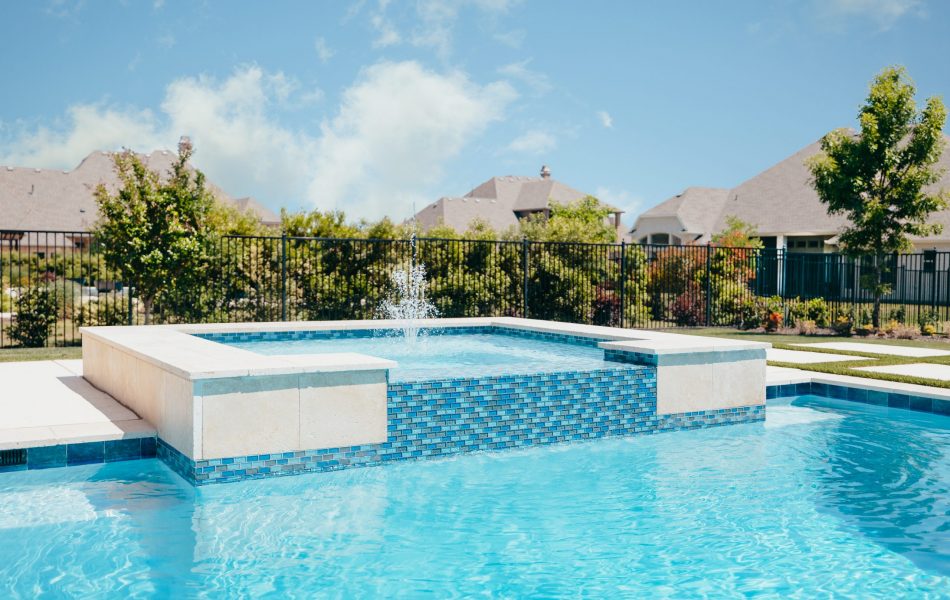 Bella Blue Straightline Raised Spa - Claffey Pools