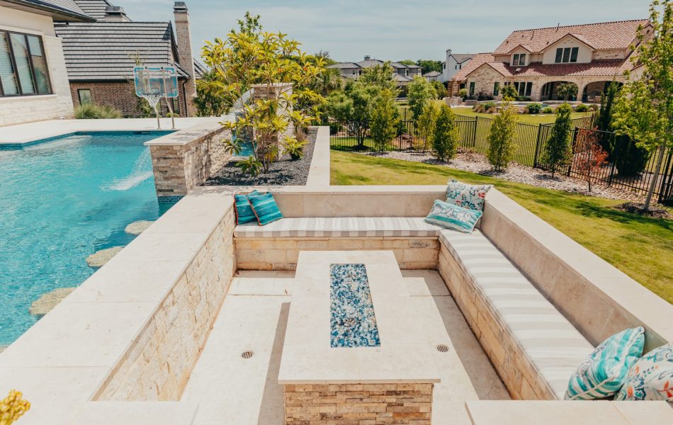 Westlake Waterwall Escape Luxury Liner Swimming Pool - Claffey Pools