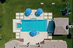 Bella Blue Overhead Shot of Swimming Pool - Claffey Pools