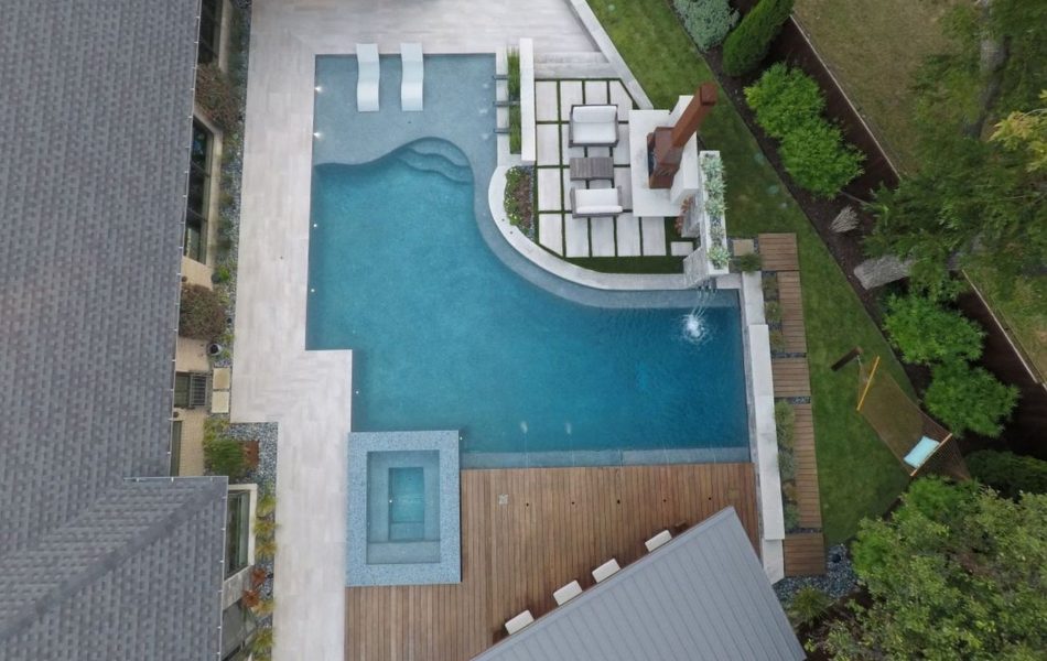 Modern Knife Edge Escape Swimming Pool Project - Claffey Pools