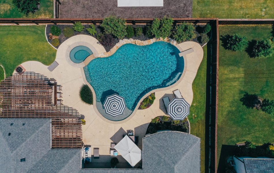 Light and Bright Freeform Oasis Swimming Pool Project - Claffey Pools