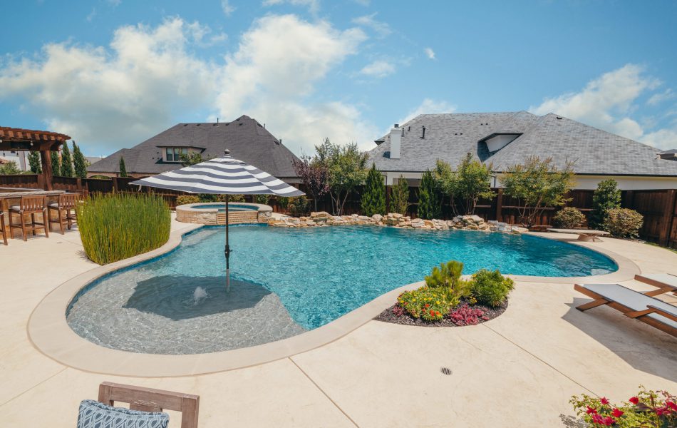 Light and Bright Freeform Oasis Swimming Pool Project - Claffey Pools