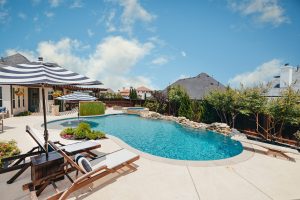 Light and Bright Freeform Oasis Swimming Pool Project - Claffey Pools