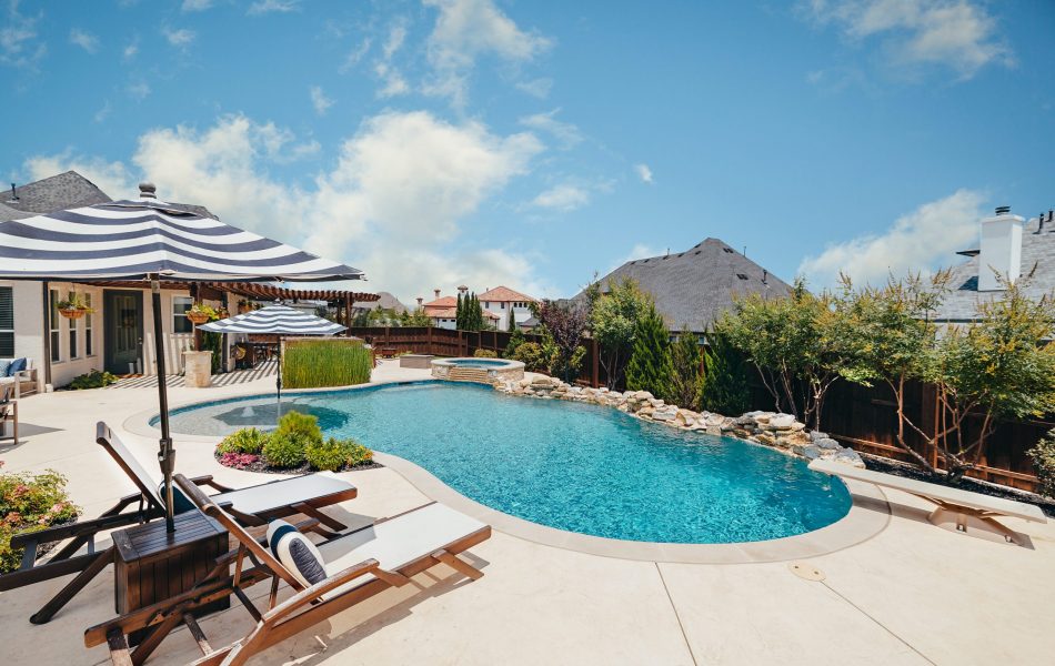 Light and Bright Freeform Oasis Swimming Pool Project - Claffey Pools