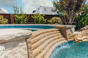 Light and Bright Freeform Oasis Swimming Pool Project - Claffey Pools