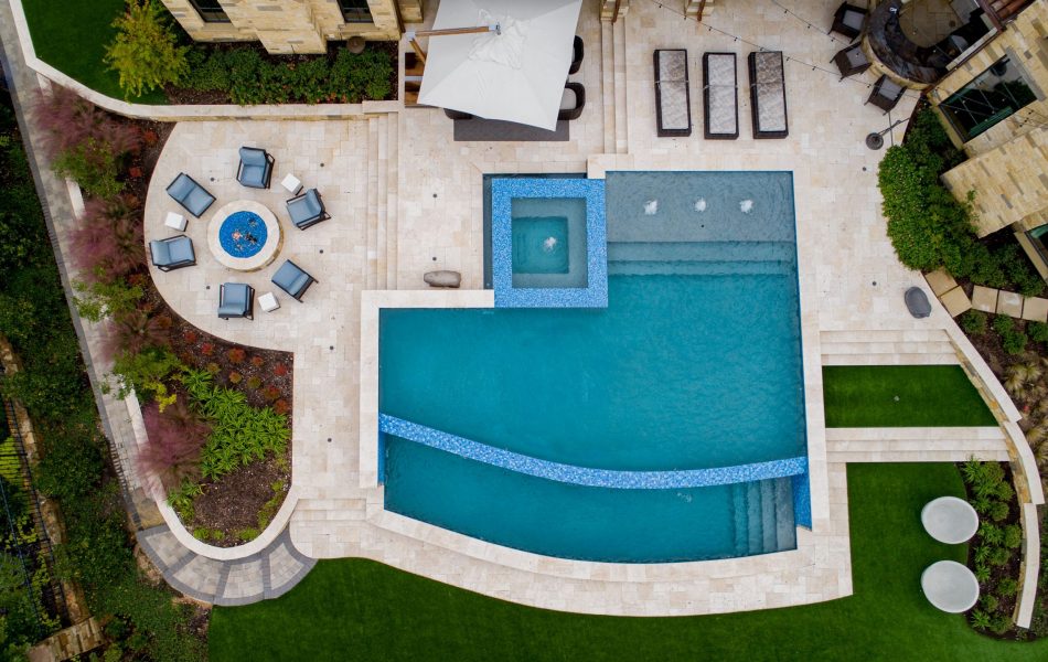 Curves Meets Geometric Swimming Pool Project - Claffey Pools