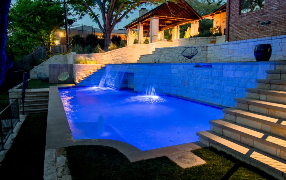Fort Worth Extreme Hillside Swimming Pool Project - Claffey Pools