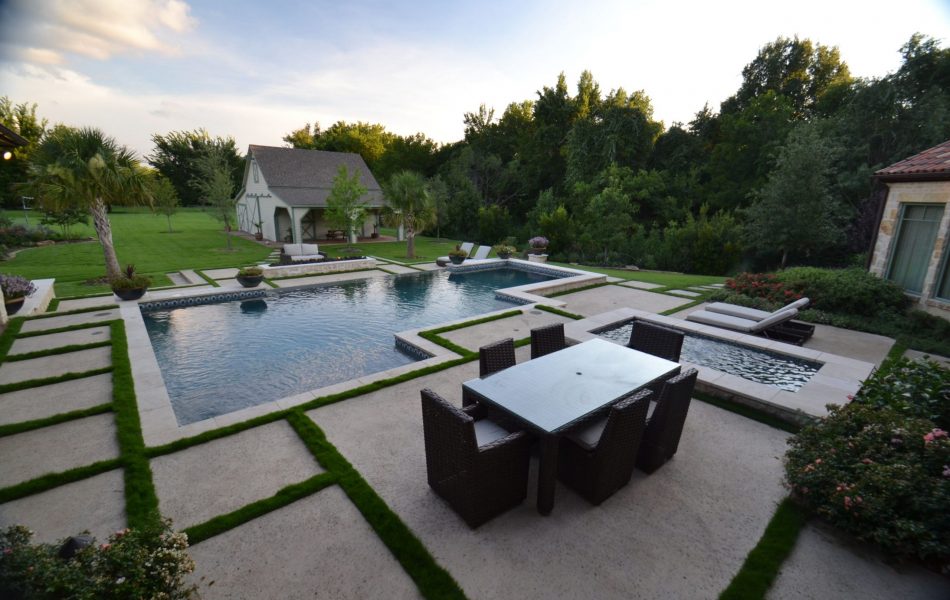 Southlake Spanish Geometric Swimming Pool Project - Claffey Pools