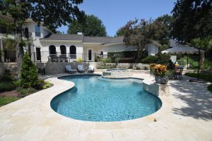 Ivory Travertine Remodel Swimming Pool Project - Claffey Pools