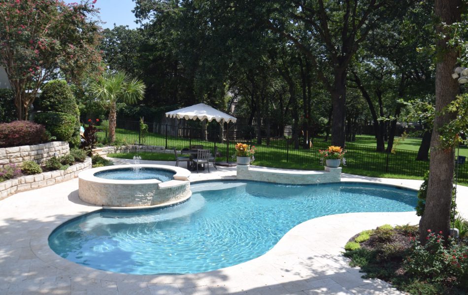 Ivory Travertine Remodel Swimming Pool Project - Claffey Pools