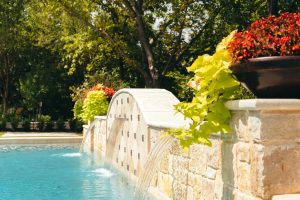 Ivory Travertine Mediterranean Space Swimming Pool Project - Claffey Pools