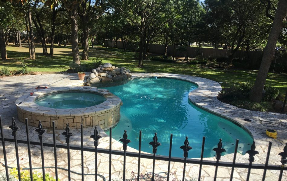 Ivory Travertine Remodel Swimming Pool Project - Claffey Pools