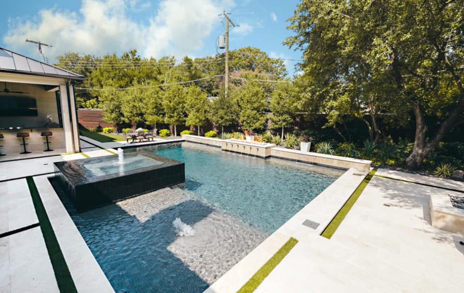 Black Granite Gateway Swimming Pool & Fountain - Claffey Pools