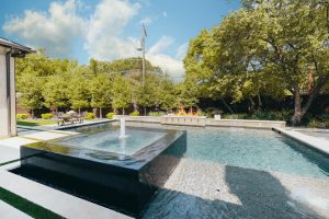 Black Granite Gateway Swimming Pool & Fountain - Claffey Pools