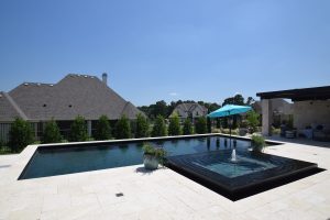 Black Onyx Drop Beam Escape Swimming Pool Project - Claffey Pools