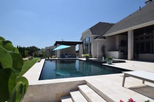 Black Onyx Drop Beam Escape Swimming Pool Project - Claffey Pools