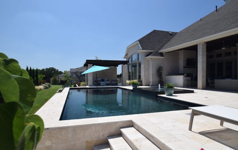 Black Onyx Drop Beam Escape Swimming Pool Project - Claffey Pools