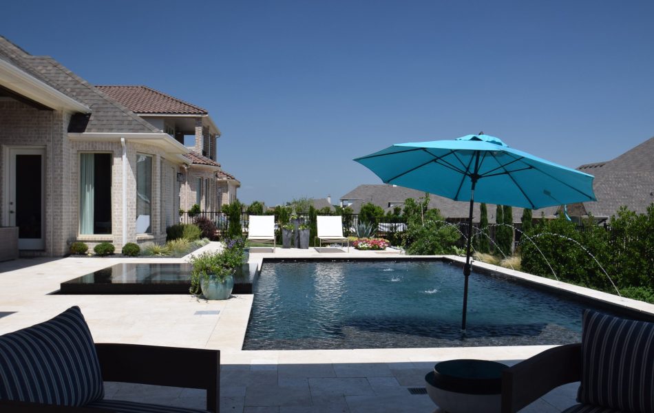 Black Onyx Drop Beam Escape Swimming Pool Project - Claffey Pools