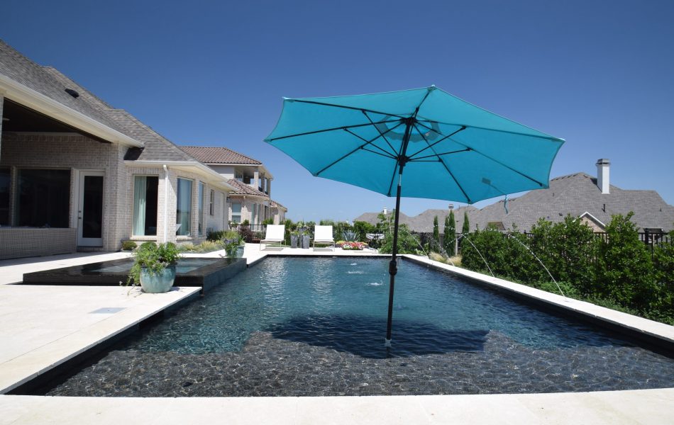 Black Onyx Drop Beam Escape Swimming Pool Project - Claffey Pools