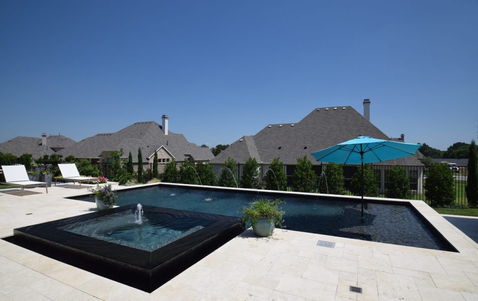 Black Onyx Drop Beam Escape Swimming Pool Project - Claffey Pools