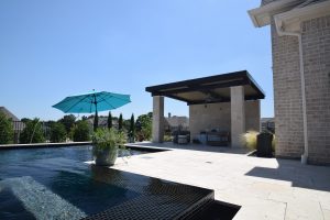 Black Onyx Drop Beam Escape Swimming Pool Project - Claffey Pools