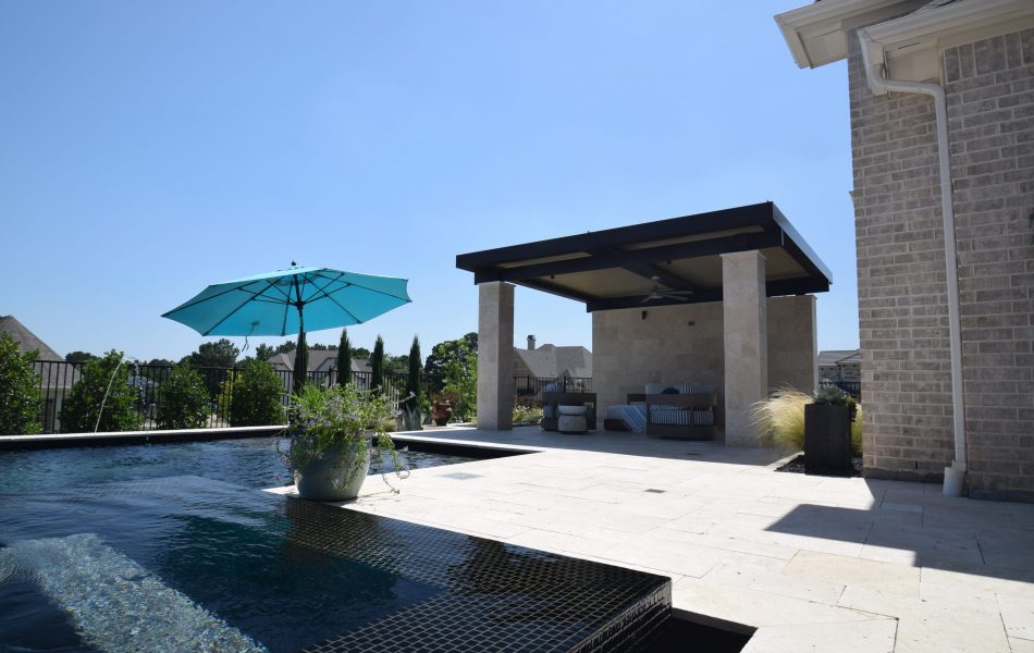 Black Onyx Drop Beam Escape Swimming Pool Project - Claffey Pools