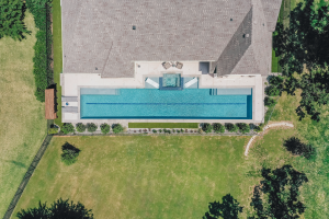 birds eye view of pool