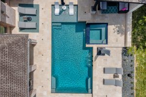 birds eye view of swimming pool